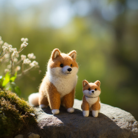 Custom Felt Full Body Shiba Inu, Custom Needle Felted Pendant, Animal Lovers Gift