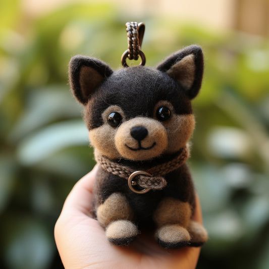 Custom Felt Puppy Pendant, Custom Needle Felted Pendant, Animal Lovers Gift