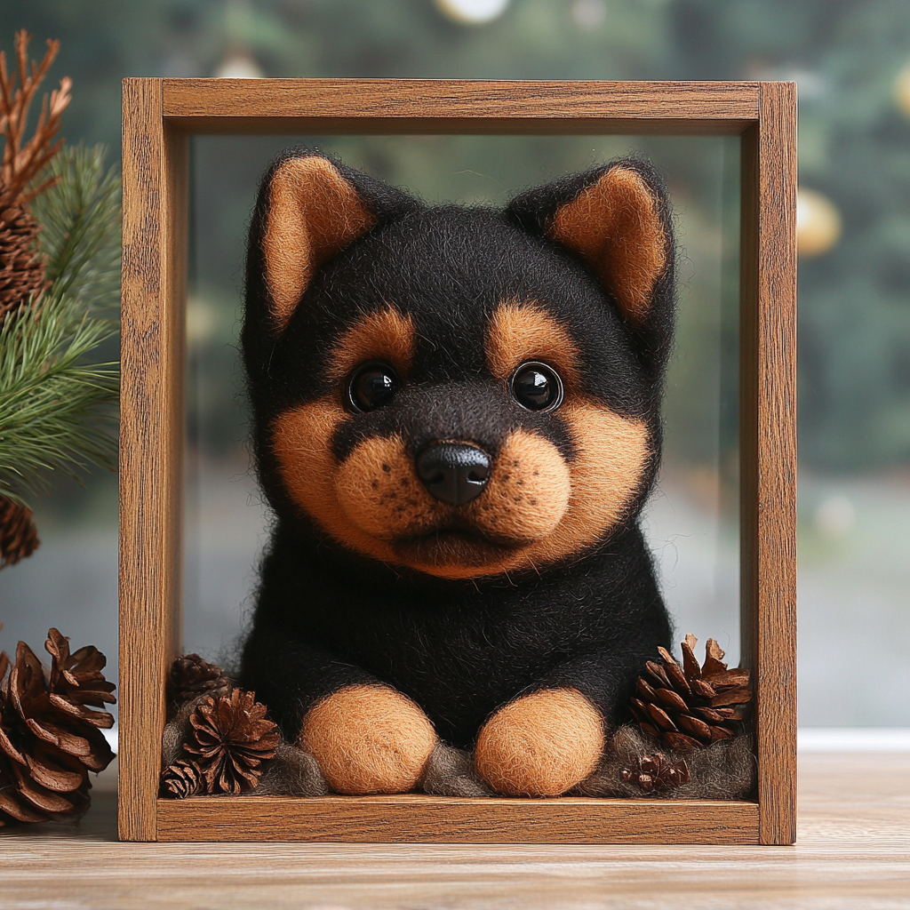 7 Custom Felt Pet Portraits, Felt Animal Photo Frames, Pet Memorial, Animal Lovers Gift