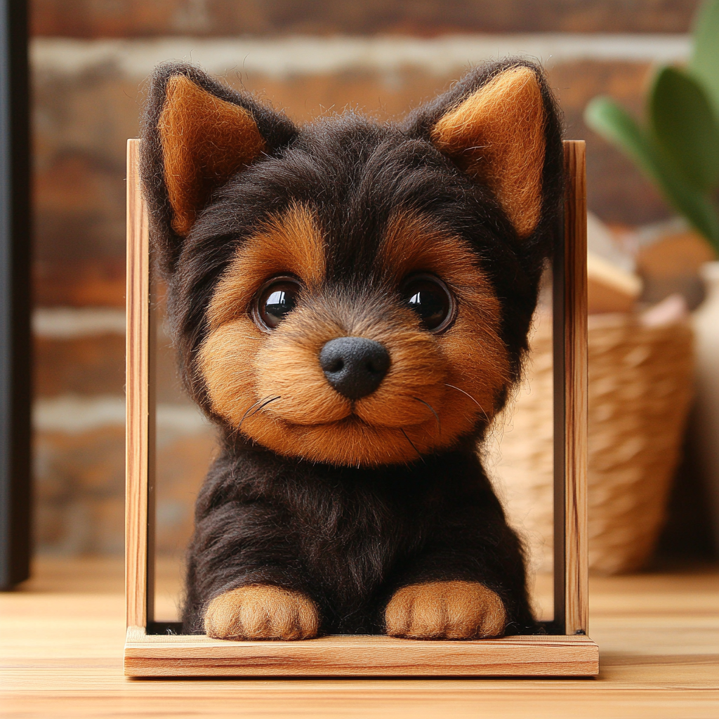 7 Custom Felt Pet Portraits, Felt Animal Photo Frames, Pet Memorial, Animal Lovers Gift