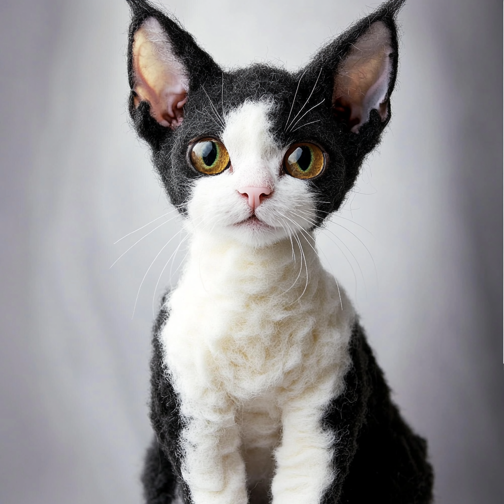 5 Custom Felt Devon Rex, Pet Portraits, Felt Animal Photo Frames, Pet Memorial, Animal Lovers Gift