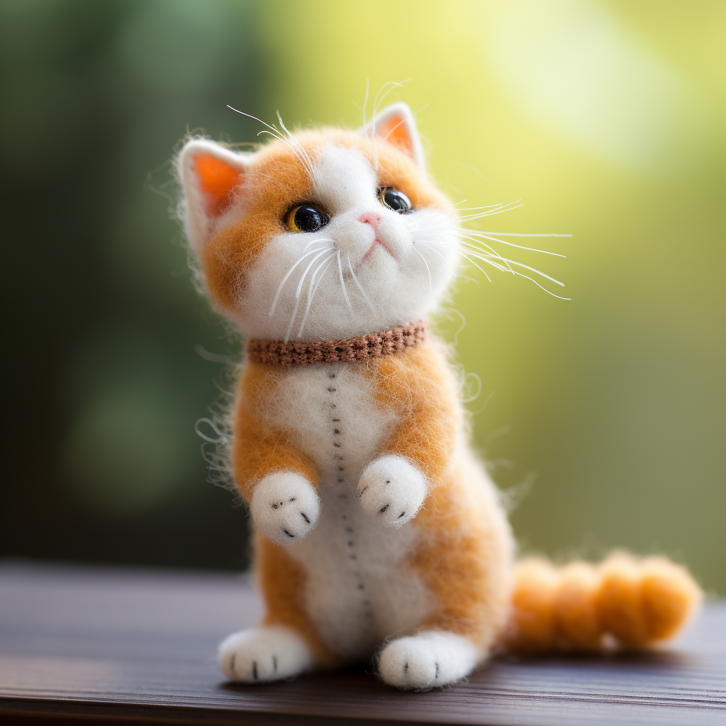 2-1  Custom Felt Cats Full body, Custom Needle Felted Pendant, Animal Lovers Gift