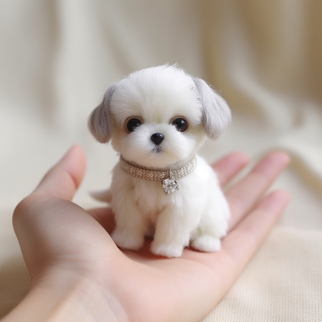 3-1 Custom Felt Puppy, Custom Needle Felted Pendant, Animal Lovers Gift